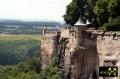 Der Königstein bei  Königstein im Elbsandsteingebirge, Sachsen, (D) - Schrammstein-Formation (KSr3) Stufe d (1) 17. Juli 2005.jpg